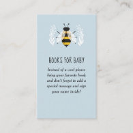 Rustic Boy Mama to Bee Baby Shower Book Request Enclosure Card