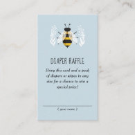 Rustic Boy Mama to Bee Baby Shower Diaper Raffle Enclosure Card