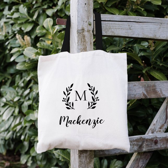 Rustic Branch Monogram Tote Bag (Creator Uploaded)