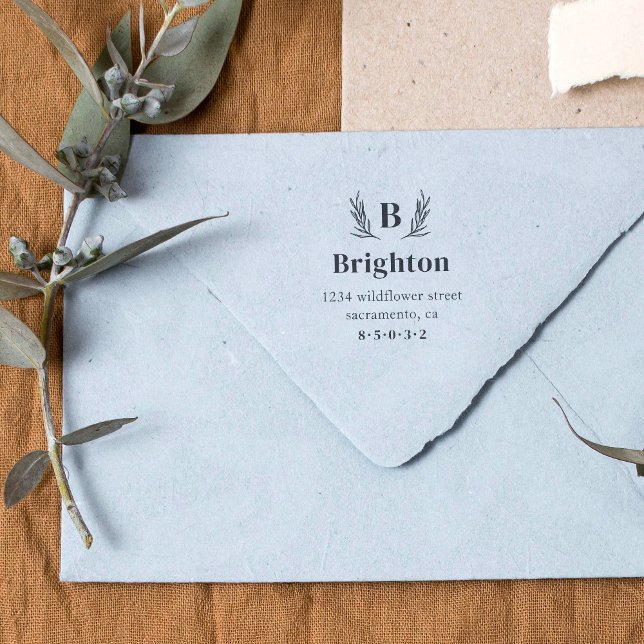 Rustic Branches Family Monogram Return Address Self-inking Stamp (Creator Uploaded)