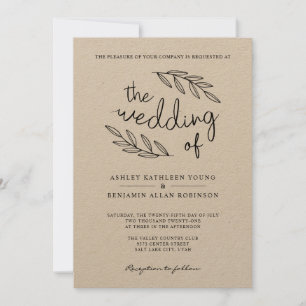 Rustic Branches Wedding Invitation