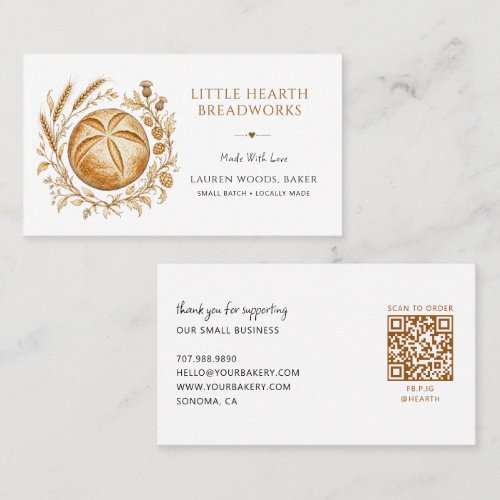 Rustic Bread Bakery  Business Card