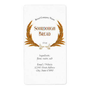 Rustic Bread Bakery Goods Food Label