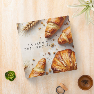 Rustic Bread Recipe Bakery Warm 3 Ring Binder