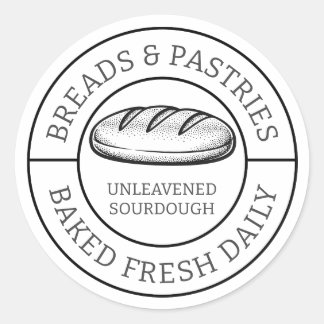 Rustic Breads and Pastries Sourdough Bread Design Classic Round Sticker