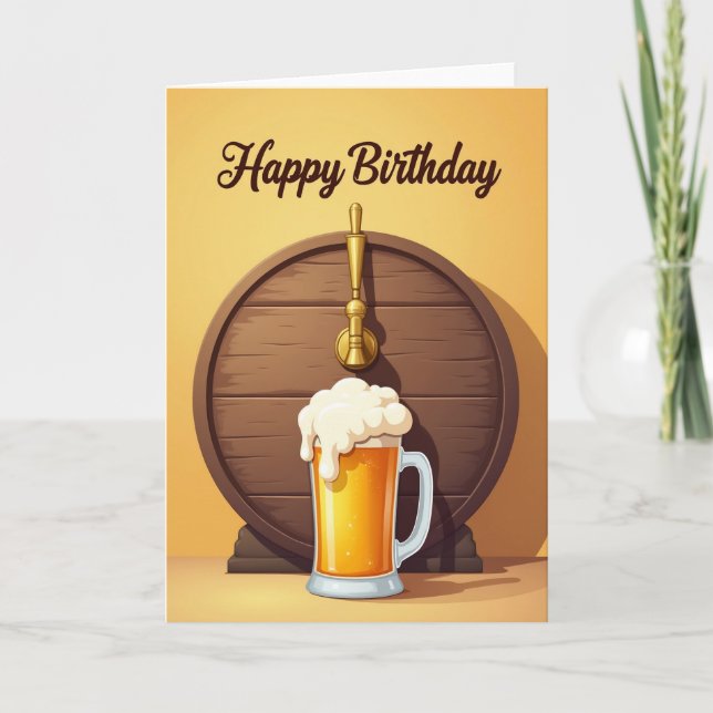 Rustic Brew Birthday Card (Front)