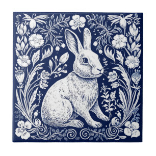 Rustic Briar Rabbit Ceramic Tile