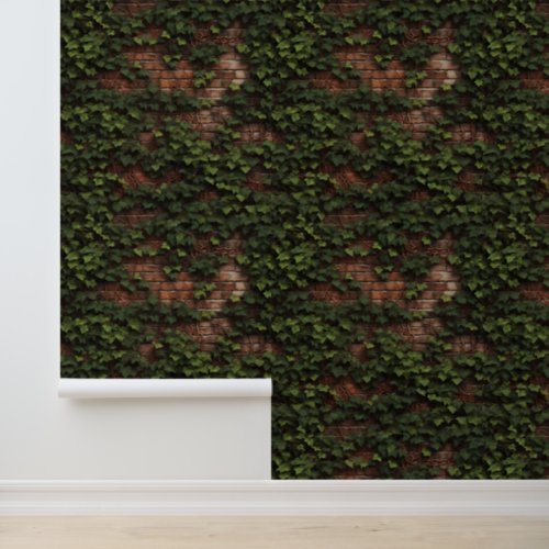 Rustic Brick Ivy Wallpaper