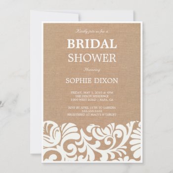 Rustic Bridal Shower Invitation by SimplyInvite at Zazzle