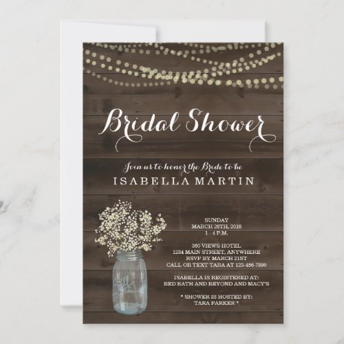Rustic Bridal Shower Invitation