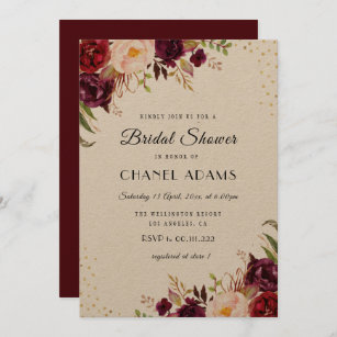 rustic bridal shower invitation