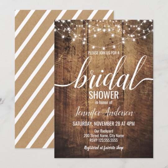 Rustic Bridal Shower Invitation | Zazzle.com