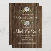 Rustic Bridal Shower Invitation, Daisy, Floral Invitation (Front/Back)
