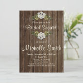 Rustic Bridal Shower Invitation, Daisy, Floral Invitation (Standing Front)