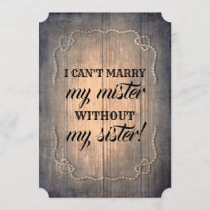 Rustic Bridesmaid / Maid of Honor Proposal Invitation