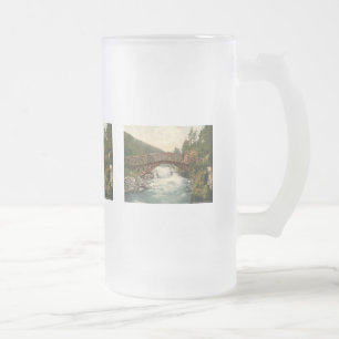 Rustic Bridge in Glenariff. Co. Antrim, Ireland Frosted Glass Beer Mug
