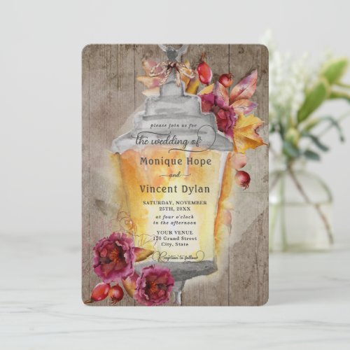 rustic wedding invitation