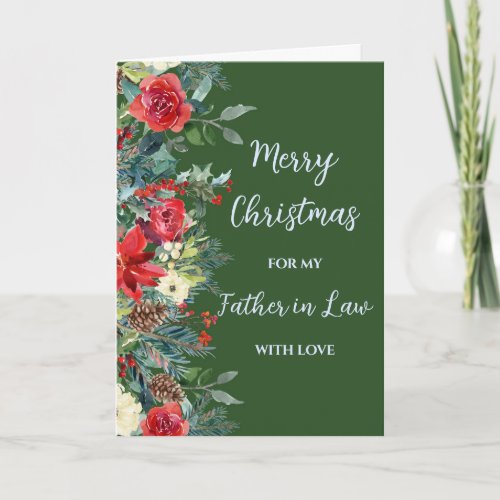 Rustic Brother Father in Law Merry Christmas Card