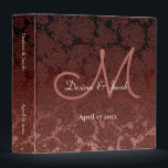 Rustic Brown Champagne Fall Wedding Monogram 3 Ring Binder<br><div class="desc">Rustic brown champagne fall floral monogram custom wedding album binder. Chic,  elegant,  modern,  trendy,  classy,  stylish,  beautiful succulent metallic pattern. To change the typography,  click on edit design. Image copyright Marg Seregelyi Photography.</div>