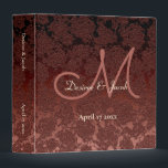 Rustic Brown Champagne Fall Wedding Monogram 3 Ring Binder<br><div class="desc">Rustic brown champagne fall floral monogram custom wedding album binder. Chic,  elegant,  modern,  trendy,  classy,  stylish,  beautiful succulent metallic pattern. To change the typography,  click on edit design. Image copyright Marg Seregelyi Photography.</div>