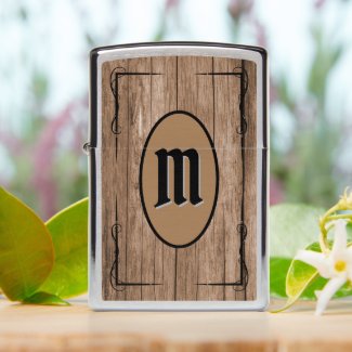 Rustic Brown Custom Monogrammed Stylish