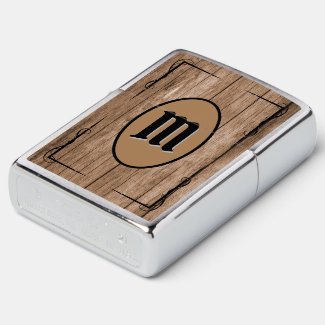 Rustic Brown Custom Monogrammed Stylish