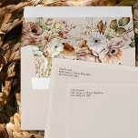 Rustic Brown Floral Wedding Invitation Envelope<br><div class="desc">Rustic floral wedding invitation envelope with return address on the front and beautiful flowers with earthy neutral wedding colors in shades of brown, blush pink, ivory and tan on the inside. Boho chic autumnal country floral design with elegant, simple modern lettering. Perfect for fall wedding, country wedding, barn wedding or...</div>
