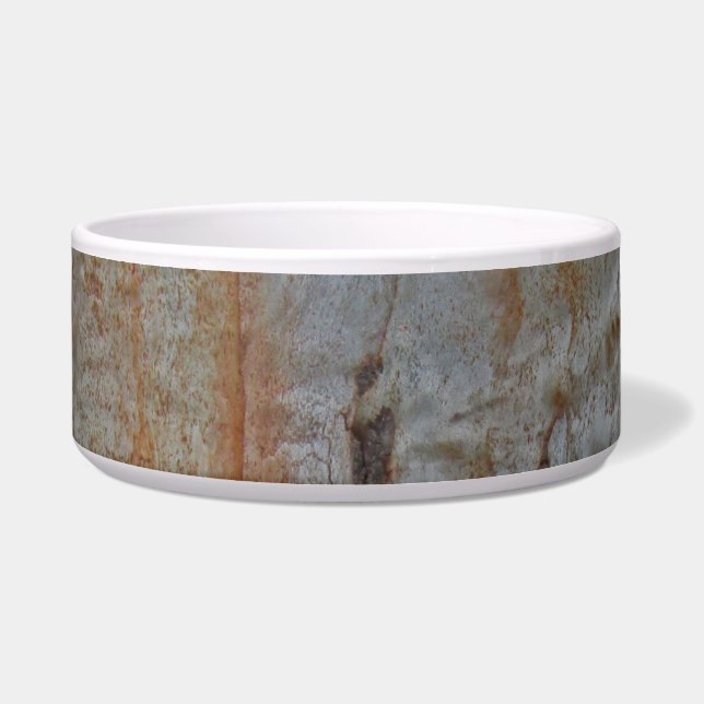 Rustic Brown Gray Woodgrain Photo Tree Bark Nature Bowl (Front)