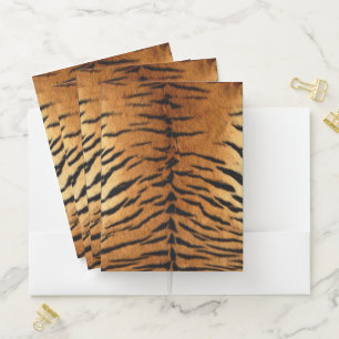 Rustic brown jungle animal  Tiger Print Pocket Folder
