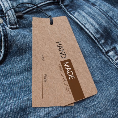 Rustic Brown Kraft Paper Clothing Price Hang Tag