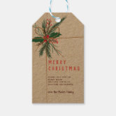 Brown Christmas Gift Tags