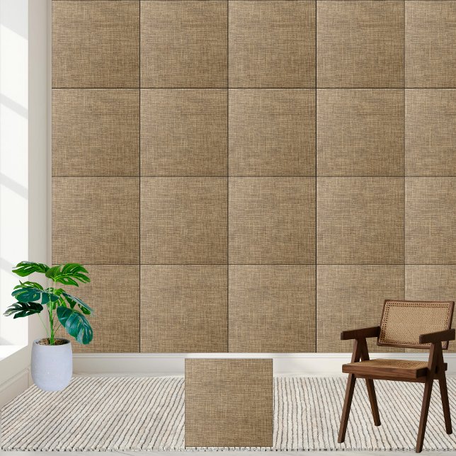 Rustic Brown Linen Texture Ceramic Tile (Rustic Brown Linen Texture Ceramic Tile)