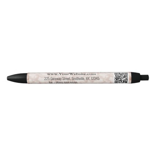 Rustic Brown Marble Black Ink Pen