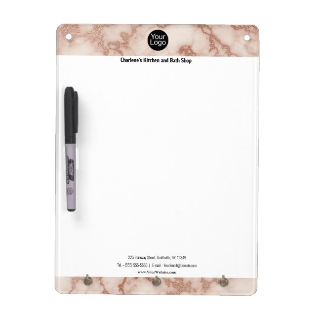 Rustic Brown Marble Dry Erase Board (Front)