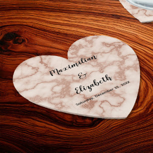 Rustic Brown Marble Paper Coaster