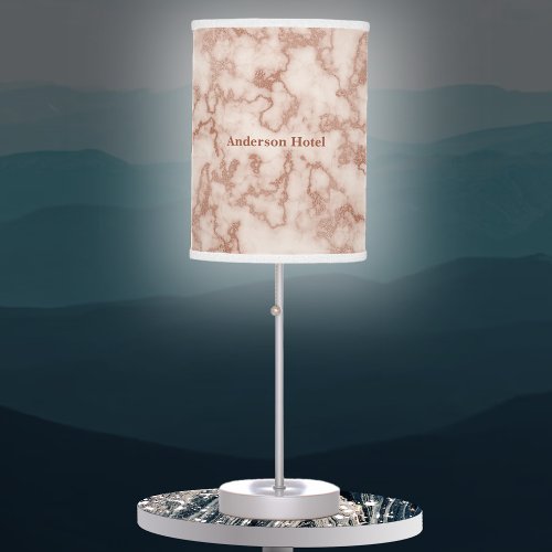 Rustic Brown Marble Table Lamp