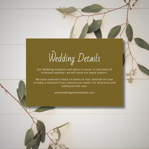 Rustic Brown Modern Casual Wedding Details 