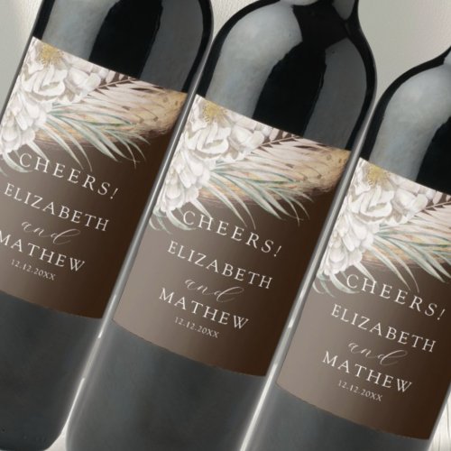 Rustic Brown Pampas & Floral Wedding 