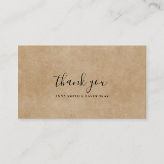 Rustic Brown Paper Mountain Forest Thankyou Card