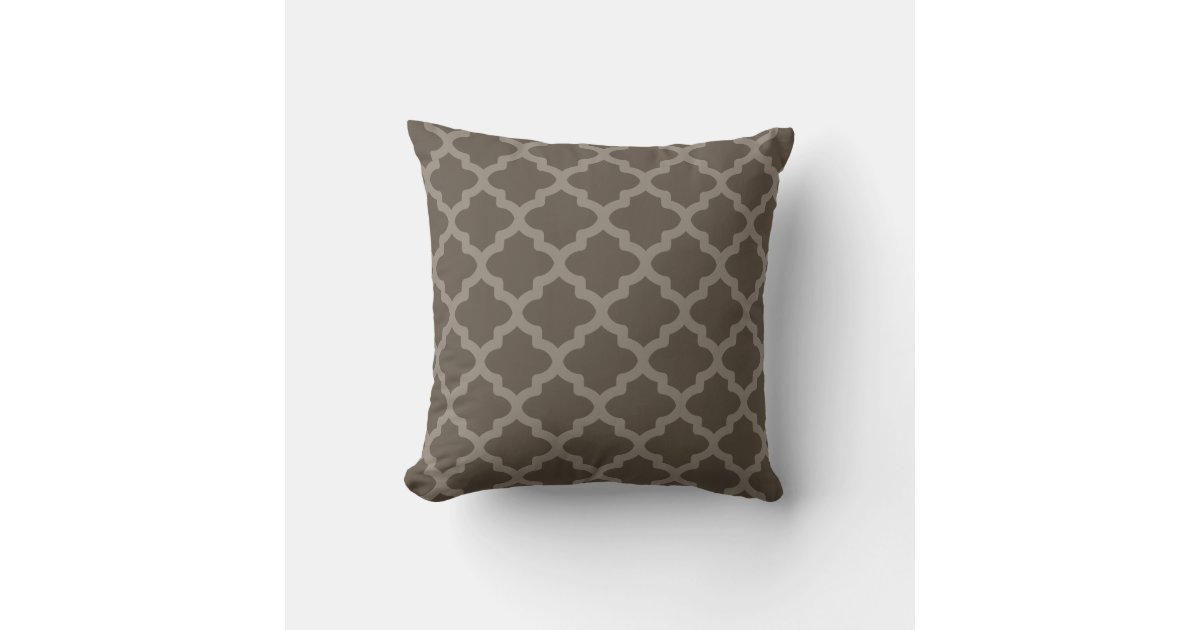 Rustic Brown Pattern Pillow | Zazzle