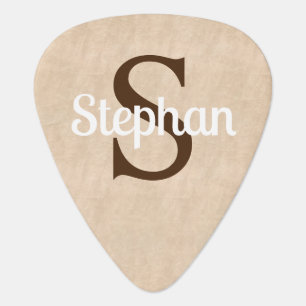 Rustic Brown Personalized Guitar Pick