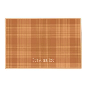Rustic Brown Plaid Pattern Placemat