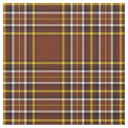 Rustic brown plaid, with gold/white/black stripe fabric