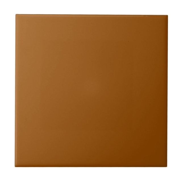 Rustic Brown Solid Color | Classic Elegant Ceramic Tile (Front)
