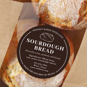 Rustic Brown Sourdough Bakery Bread Sticker
