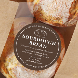 Rustic Brown Sourdough Bakery Bread Sticker