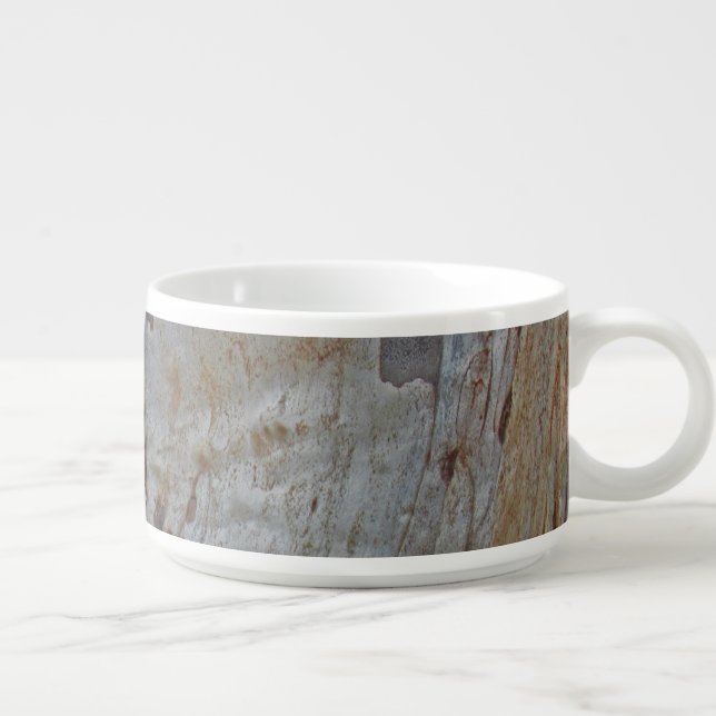 Rustic Brown Tree Bark Photo Earth Tone Nature Bowl (Left)