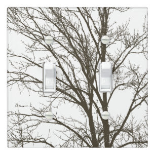 Rustic brown tree branches  light switch cover