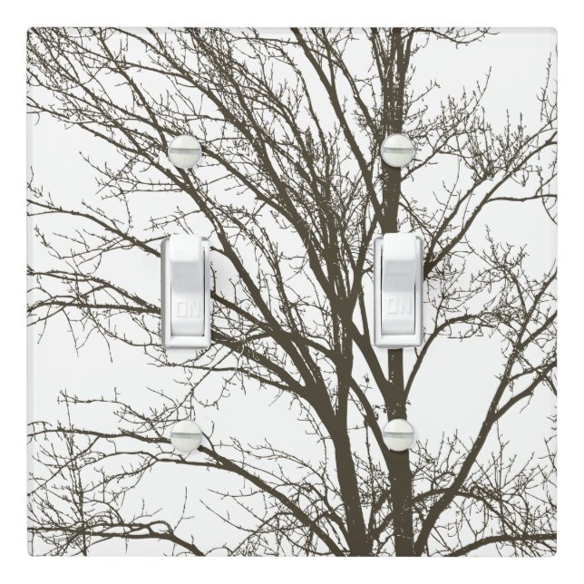 Rustic brown tree branches  light switch cover (In Situ)