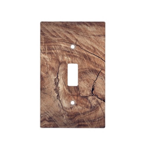 Rustic Brown Weathered Wood Light Switch Cover